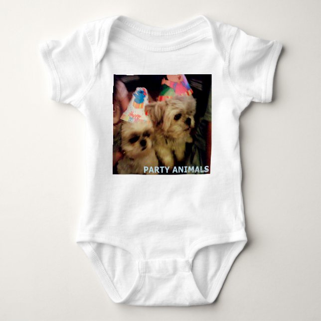 Body Bébé Bodysuit Party Animaux par HAS (Devant)