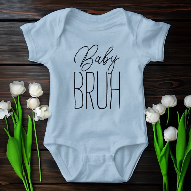 Body Bébé Bruh Drôle Petit Frère Citation (baby bruh funny baby boy outfit baby shower)