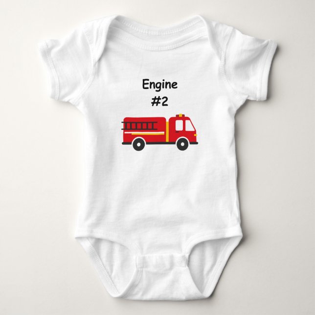 Body bébé camion de pompiers moteur #2 (Devant)