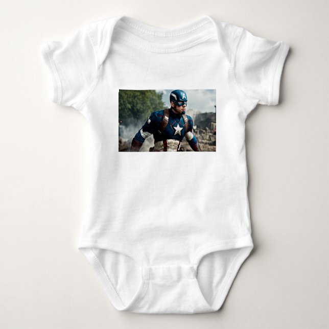 Body bébé Captain America adorable (Devant)
