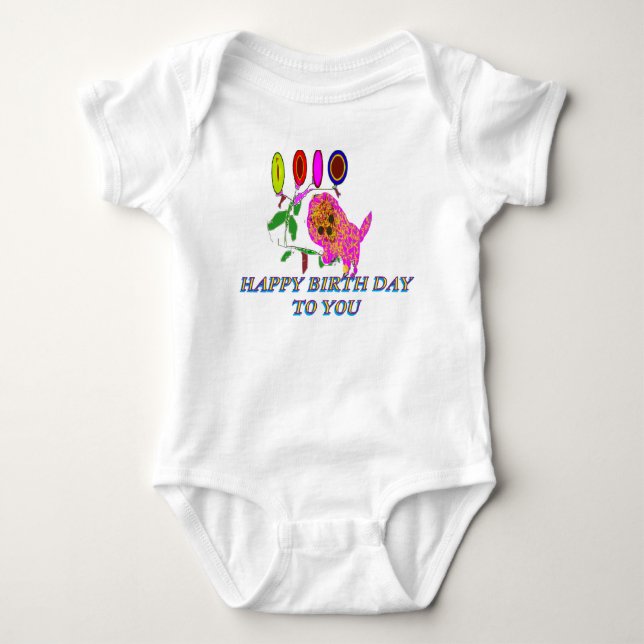 Body bébé chat mignon pour anniversaire (Devant)