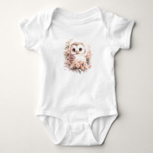 Body bébé Chouette Mignonne avec Fleurs – Floral