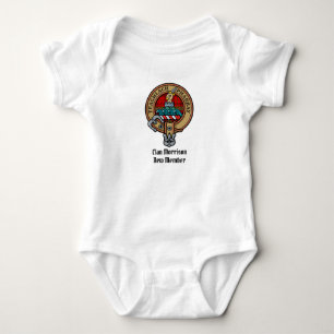 Body bébé Clan Morrison Crête sur Tartan Rouge