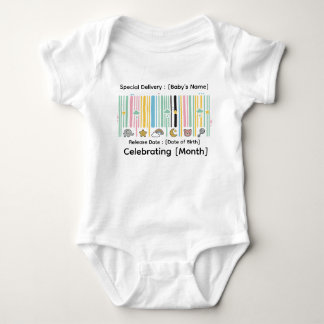 Body Bébé Code-Barres Fantaisie Jalons Personnalisés QR