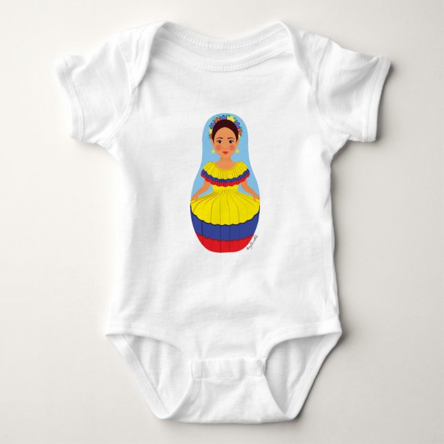 Body bébé Colombien Matryoshka (Devant)