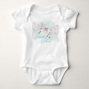 Body Bébé conte de fée Poney Ballon bleu étoile Anniver