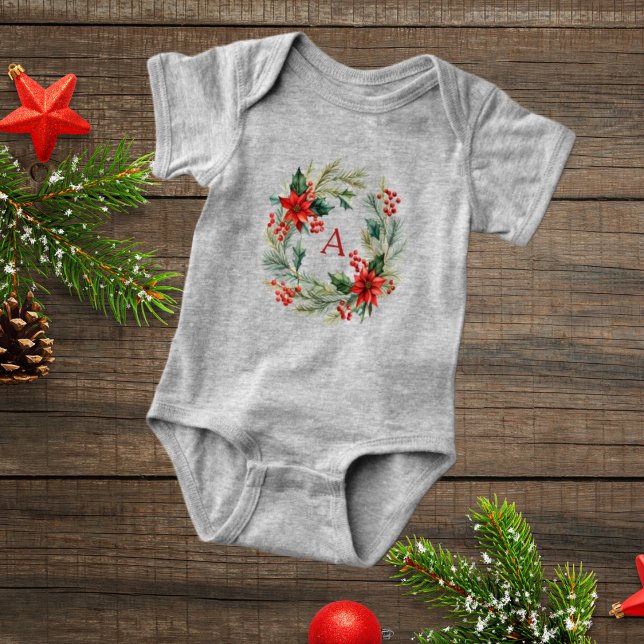 Body bébé couronne de Noël joyeuse  (Créateur téléchargé)