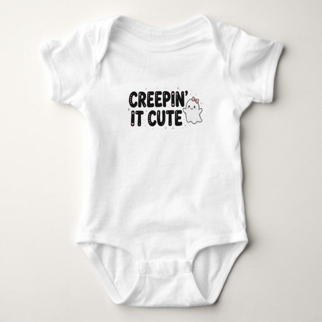 Body bébé 'Creepin It Cute' | Gentil fantôme Hallo (Devant)