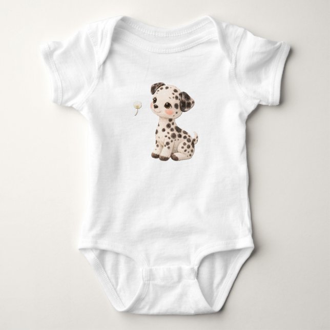 Body bébé dalmatien – Chiot tacheté mignon 🐶 (Devant)