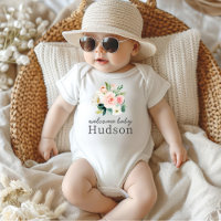 Bébé de bienvenue rose pâle avec nom