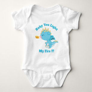 Body Bébé de dragon de bébé vous allumez mon bleu d