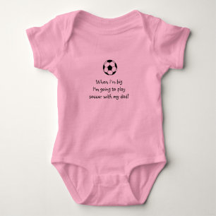 Body Bébé de football - rose