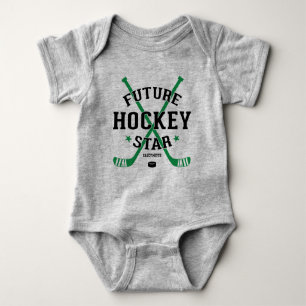 Body Bébé de hockey futur Hockey Star Bâtons verts Cami