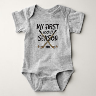 Body Bébé de hockey Ma première saison de hockey Bâtons