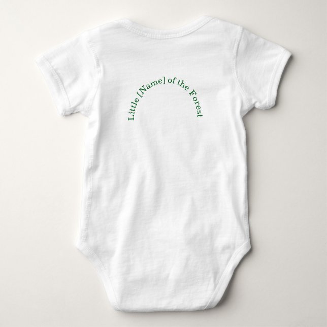 Body Bébé de la forêt avec faon mignon et couronne vert (Dos)