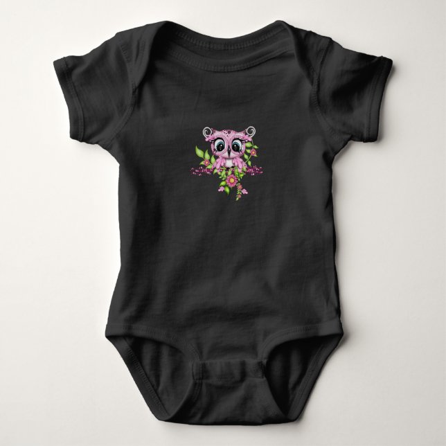 Body bébé design artistique chouette (Devant)