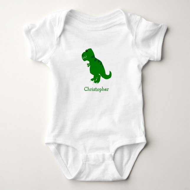 Body bébé design T-Rex dinosaure (Devant)