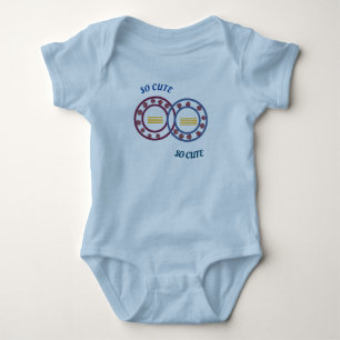 Body Bébé d'été mignon bleu clair