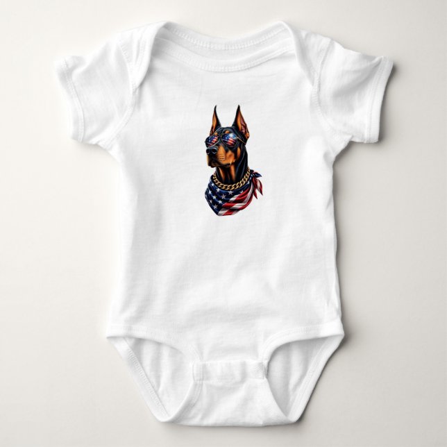 Body Bébé Doberman (Devant)