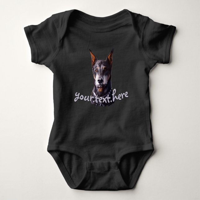 Body Bébé Doberman Bodysuit Doberman Pinscher Baby Top (Devant)