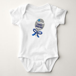 Body Bébé doux Garçon Argent Bleu Rattle