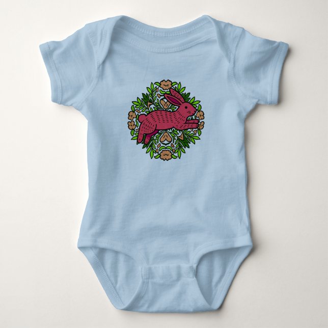Body bébé dragon floral mignon (Devant)