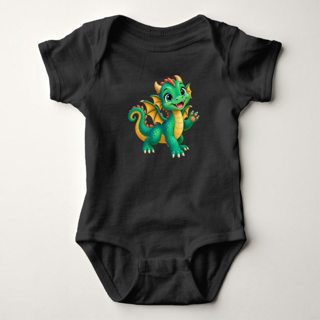 Body Bébé Dragon Heureux (Devant)