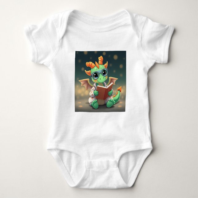 Body Bébé dragon lisant un livre (Devant)