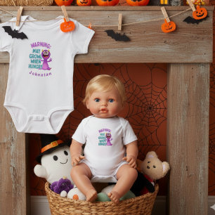 Body Bébé drôle Halloween Avertissement : Peut grogner