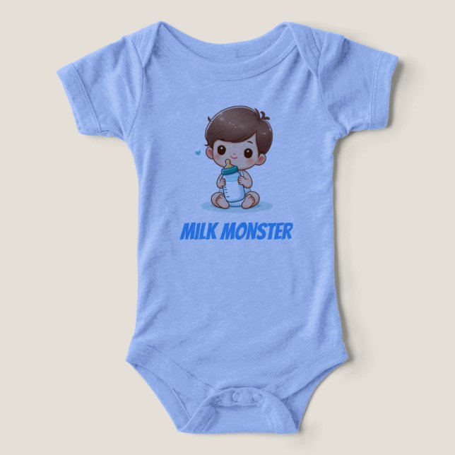 Body bébé drôle Monstre de Lait Mignon Biberon Inf (Design Recto)