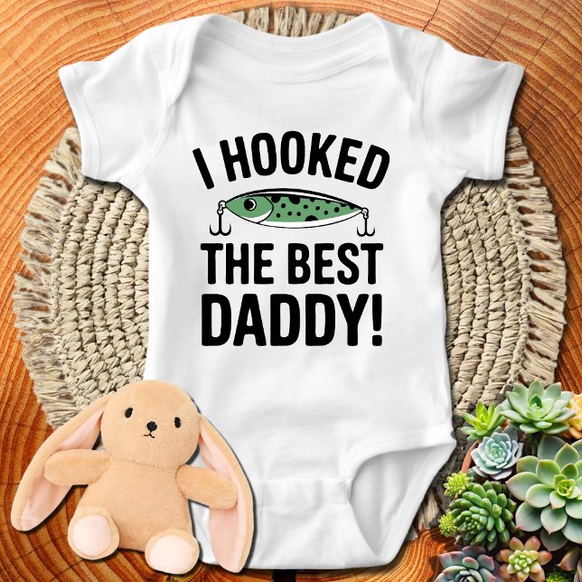 Body Bébé Drôle Pêche J'Ai Hooké Le Meilleur Papa (Créateur téléchargé)