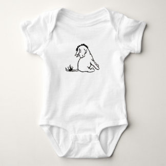 Body bébé Eeyore regardant sa queue