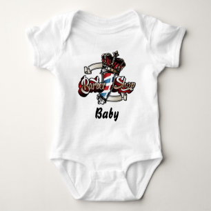 Body Bébé Elegant Barber Pole et Couronne