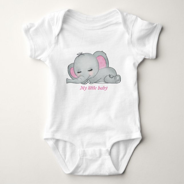 Body Bébé éléphant aux oreilles roses (Devant)