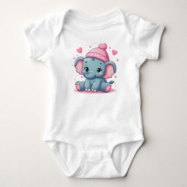 Body bébé éléphant mignon (Devant)