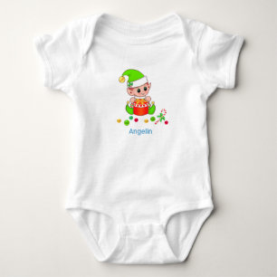 Body Bébé elfe de Noël mignon & confettis