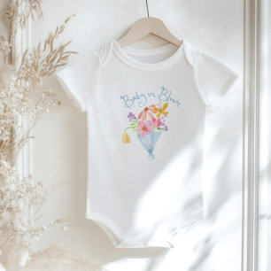 Body Bébé en Fleur Bouquet Whimsical Watercolor