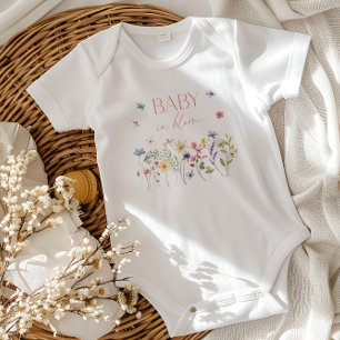 Body Bébé en Fleur Fête de Bébé aux Fleurs Sauvages