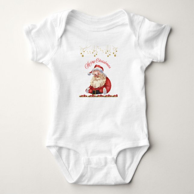 Body bébé en jersey - Body bébé à motif de Noël  (Devant)