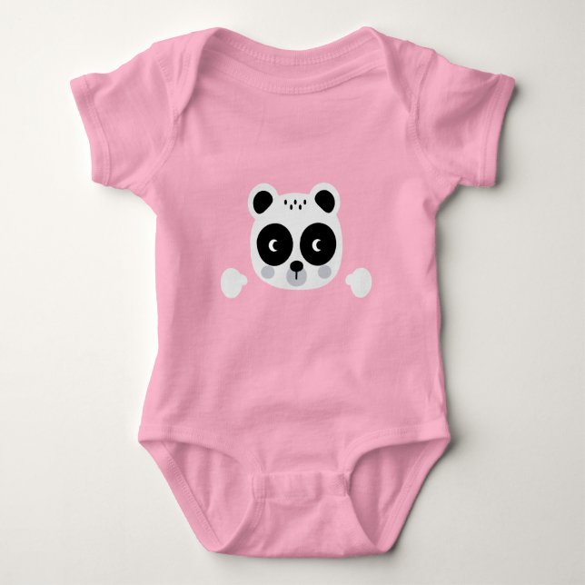Body bébé en jersey design Panda Mignon (Devant)