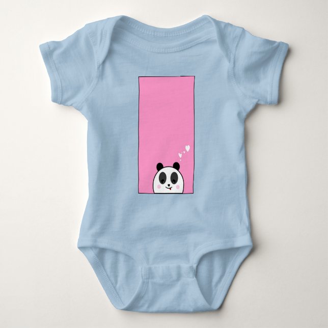 Body bébé en jersey design Panda Mignon (Devant)