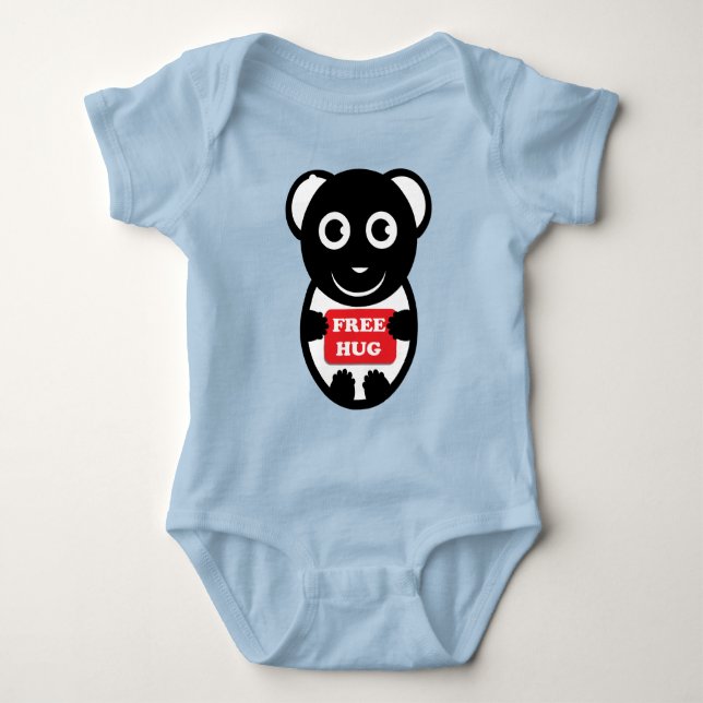 Body bébé en jersey design Panda Mignon (Devant)