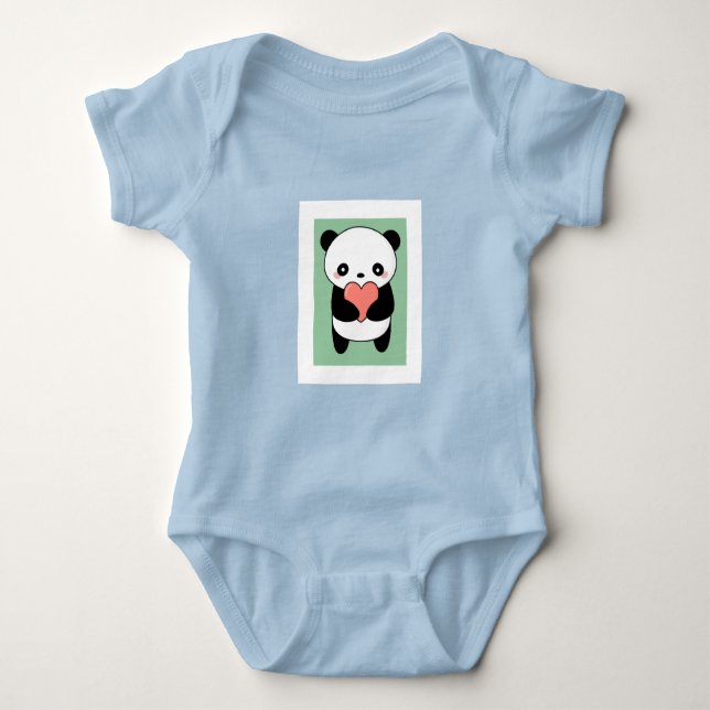 Body bébé en jersey design Panda Mignon (Devant)