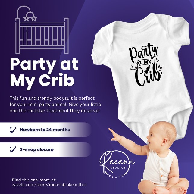 Body bébé en jersey "Fête chez moi" (Créateur téléchargé)