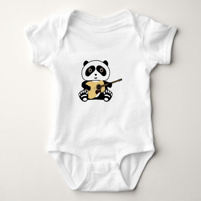 Body bébé en jersey illustré de pandas (Devant)