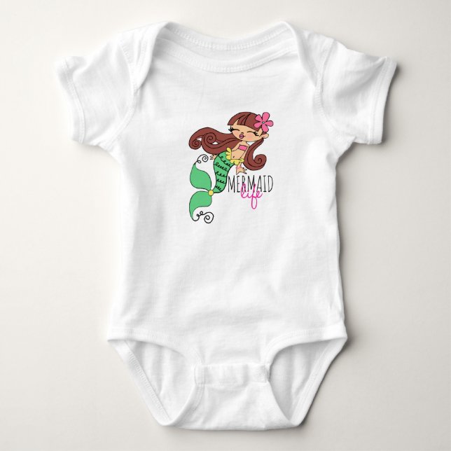 Body bébé en jersey Mermaid Life (Devant)