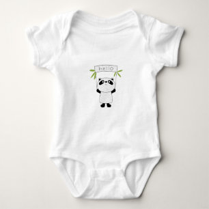 Body bébé en jersey panda mignon
