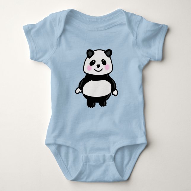 Body bébé en jersey panda mignon (Devant)