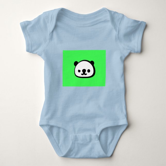 Body bébé en jersey panda mignon (Devant)