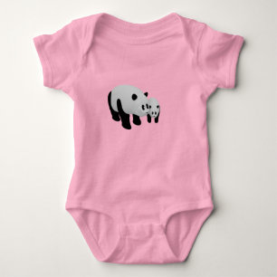 Body bébé en jersey panda mignon